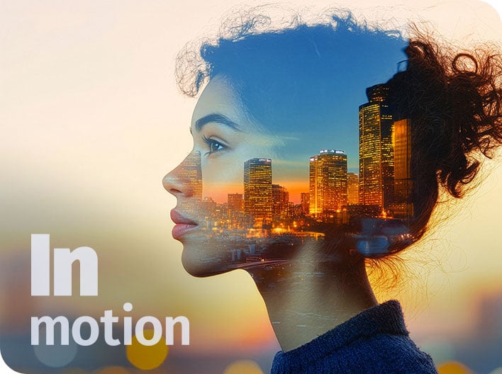 In motion