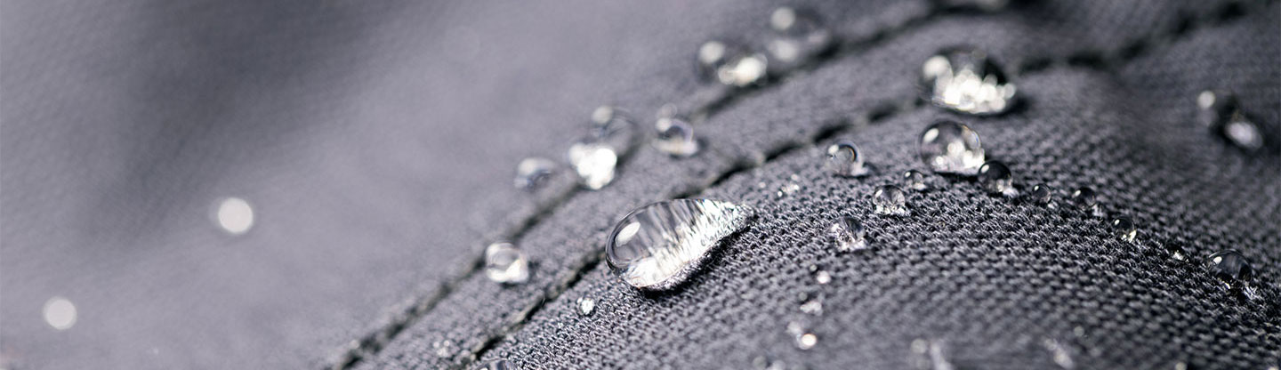 Water drops on fabric